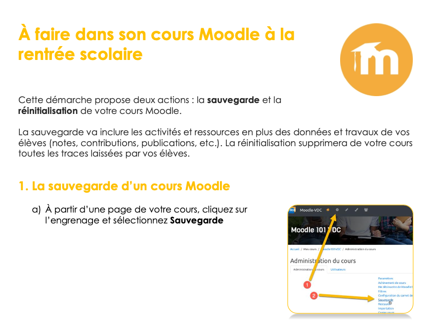 Importation de votre cours
