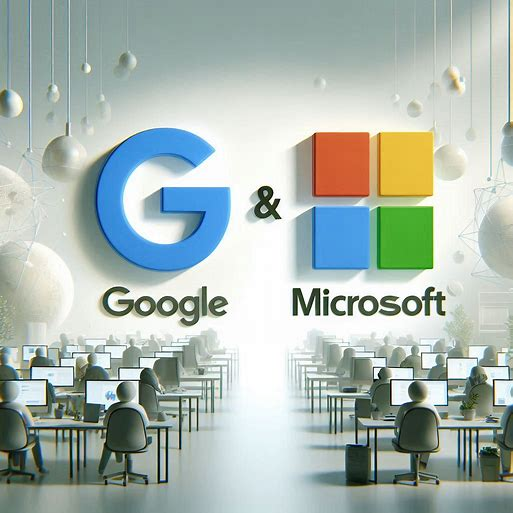 Image décorative au sujet de Google et Microsoft